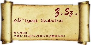 Zólyomi Szabolcs névjegykártya