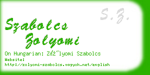 szabolcs zolyomi business card